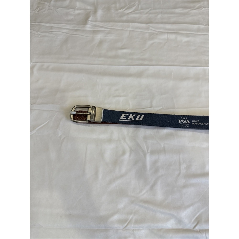 Doc Murphy Belt Reversible Canvas Red White Blue EKU PGA Of America 1916 Leather